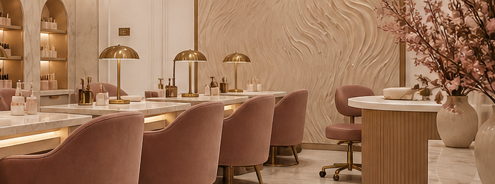 Nail lounge stations